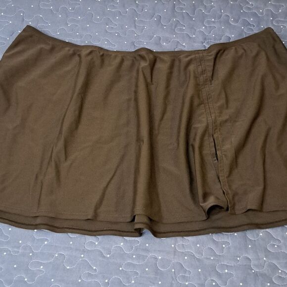 Merona brown swim skirt cover up size 24W / 26W - Picture 1 of 4